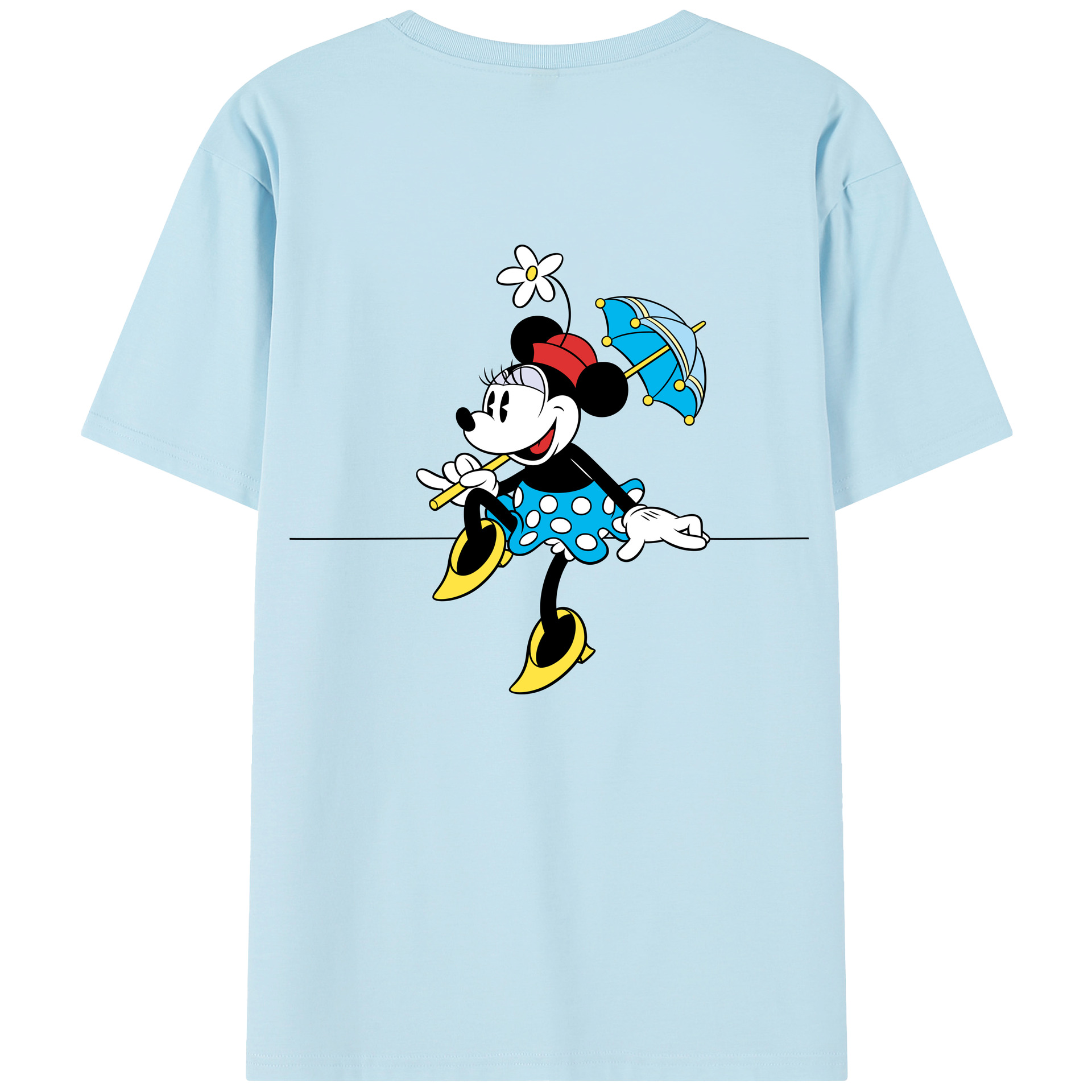 （画像用） ミッキーマウス Mickey Mouse 綿100％半袖Tシャツ（背面プリント）